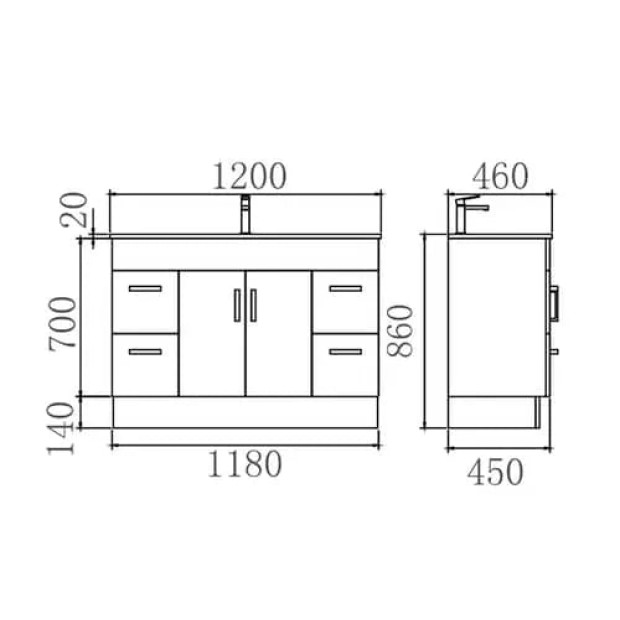 ECT - NOVO Vanity 1200