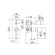 ECT - ROMEO Shower mixer with divertor in Gun Metal