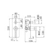 ECT - ROMEO Shower mixer with divertor in Brushed Nickel