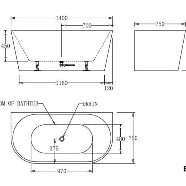 BEST BM - OSLO Freestanding Bathtub