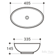BELLA VISTA - Oval Ceramic Basin - 405x335x145