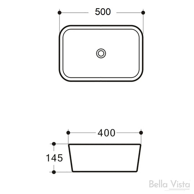 BELLA VISTA - Lina Ceramic Basin - 500x400x145