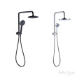 BELLA VISTA - Dual Shower Rail with Rain Fall Head - Short Round