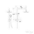BELLA VISTA - Dual Shower Rail with Rain Fall Head - Short Round