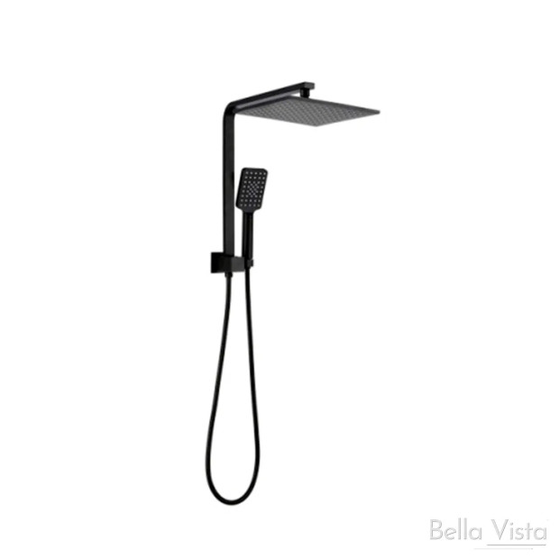 BELLA VISTA - Dual Shower Rail with Rain Fall Head - Short Square