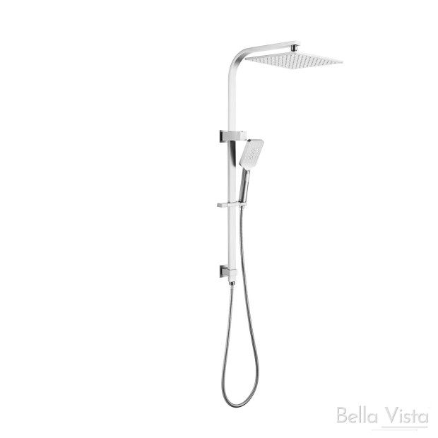 BELLA VISTA - Dual Shower Rail with Rain Fall Head - Square