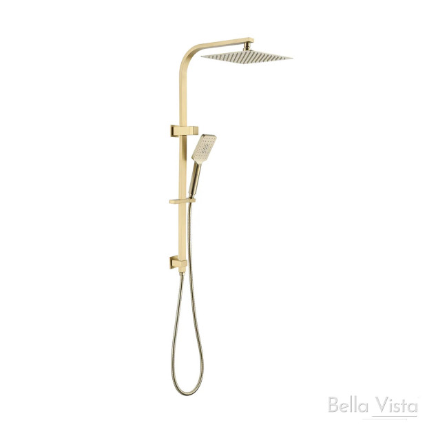 BELLA VISTA - Dual Shower Rail with Rain Fall Head - Square