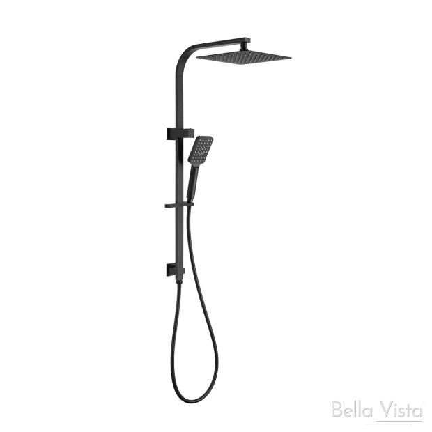BELLA VISTA - Dual Shower Rail with Rain Fall Head - Square