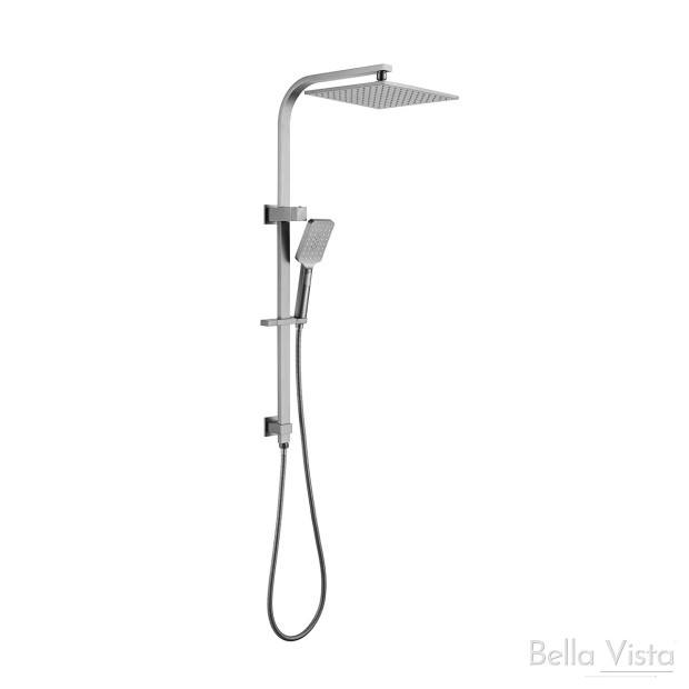 BELLA VISTA - Dual Shower Rail with Rain Fall Head - Square