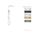 BELLA VISTA - Dual Shower Rail with Rain Fall Head - Square