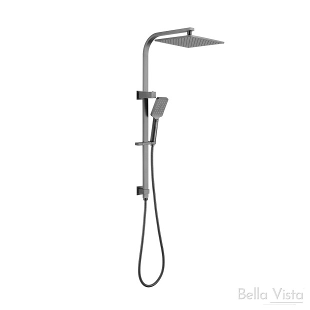 BELLA VISTA - Dual Shower Rail with Rain Fall Head - Square