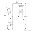 BELLA VISTA - Dual Shower Rail with Rain Fall Head - Square