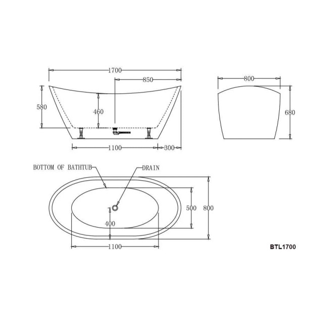 BEST BM - LYON Freestanding Bathtub