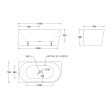 Milan Left Btm1700l Technical Drawing Square