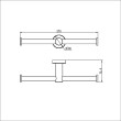 NERO - MECCA Double Toilet Roll Holder
