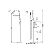 NERO - Floormount Bath Mixer With Handshower