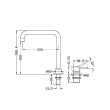 NERO - MECCA Hob Basin Mixer Square Spout