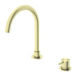 NERO - MECCA Hob Basin Mixer Round Spout