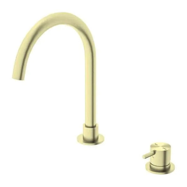 NERO - MECCA Hob Basin Mixer Round Spout