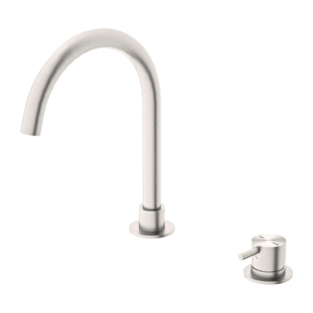 NERO - MECCA Hob Basin Mixer Round Spout