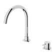 NERO - MECCA Hob Basin Mixer Round Spout