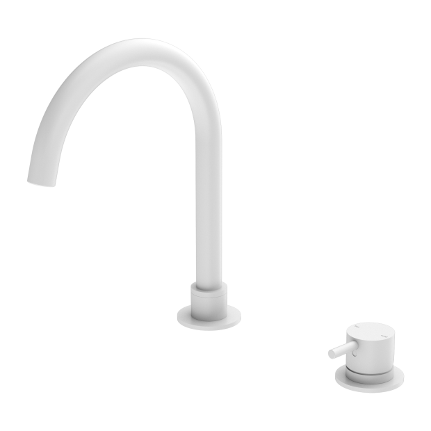 NERO - MECCA Hob Basin Mixer Round Spout