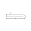 NERO - MECCA Basin/Bath Spout Only 120/160/185/230/260mm