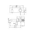 NERO - MECCA Wall Basin Mixer 120/160/185/230/260mm