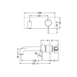 NERO - MECCA Wall Basin Mixer 120/160/185/230/260mm