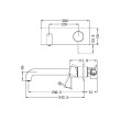 NERO - MECCA Wall Basin Mixer 120/160/185/230/260mm