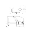 NERO - MECCA Wall Basin Mixer Handle Up