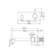 NERO - MECCA Wall Basin Mixer Handle Up