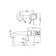 NERO - MECCA Wall Basin Mixer Separate Back Plate