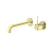 NERO - MECCA Wall Basin Mixer Handle Up Separate Back Plate