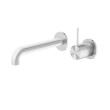 NERO - MECCA Wall Basin Mixer Handle Up Separate Back Plate