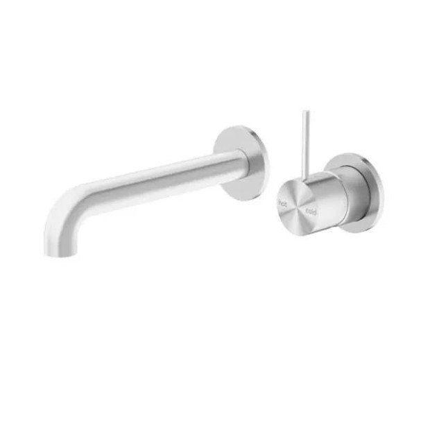 NERO - MECCA Wall Basin Mixer Handle Up Separate Back Plate