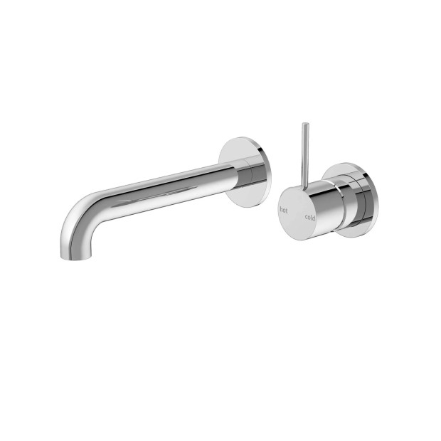 NERO - MECCA Wall Basin Mixer Handle Up Separate Back Plate