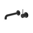 NERO - MECCA Wall Basin Mixer Handle Up Separate Back Plate