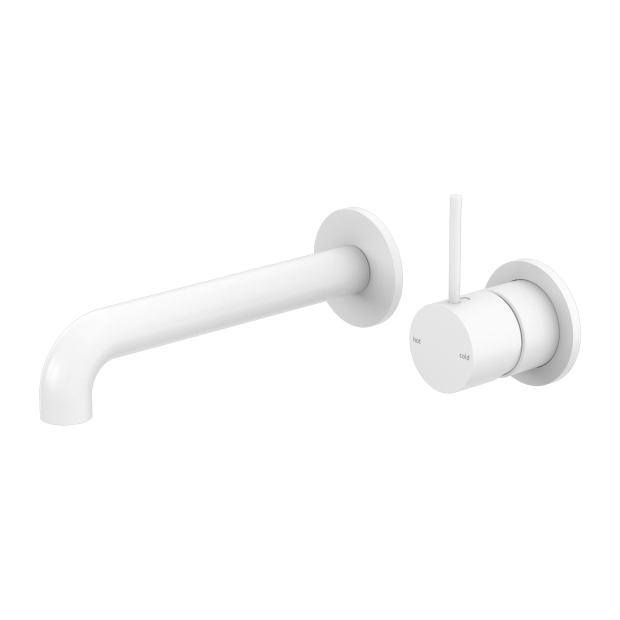 NERO - MECCA Wall Basin Mixer Handle Up Separate Back Plate