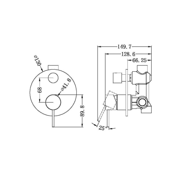 NERO - MECCA Shower Mixer With Divertor
