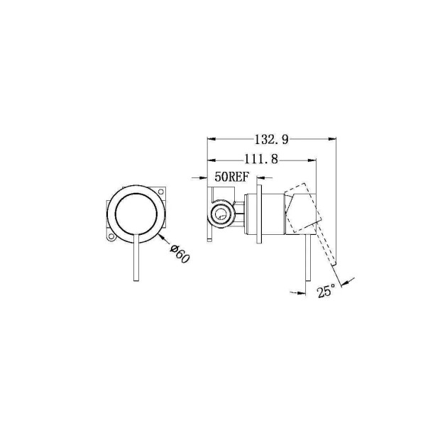 NERO - MECCA Shower Mixer With 60mm Plate