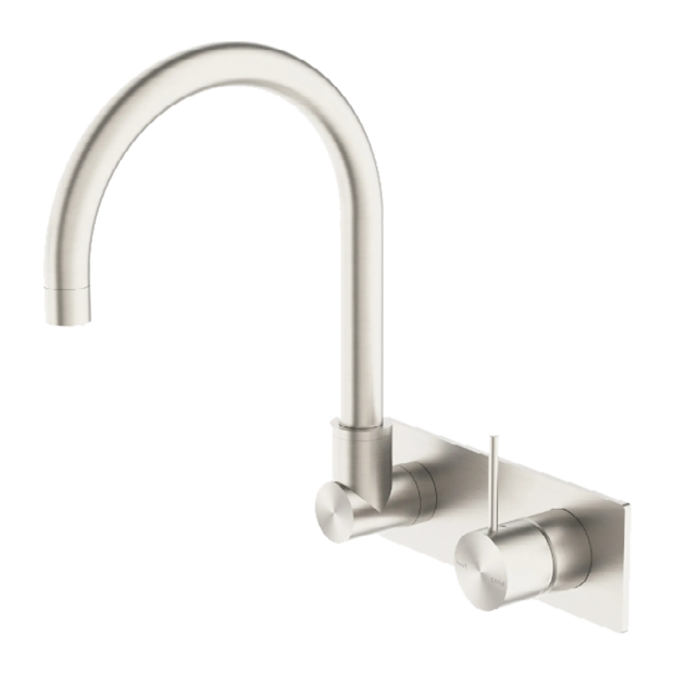 NERO - MECCA Wall Basin Mixer Swivel Spout Handle Up
