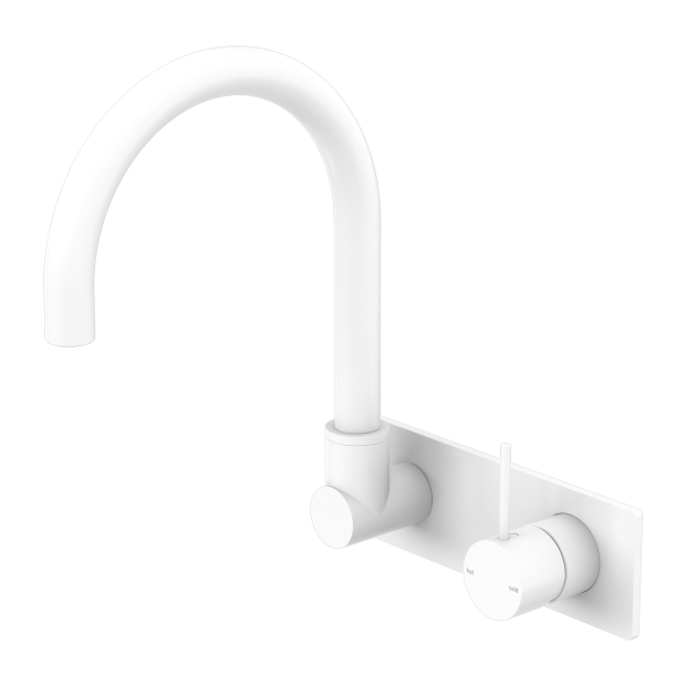NERO - MECCA Wall Basin Mixer Swivel Spout Handle Up