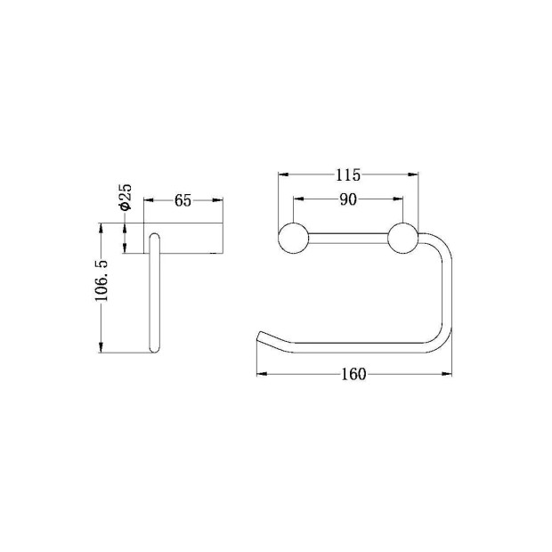 NERO - MECCA Toilet Roll Holder (Swing)