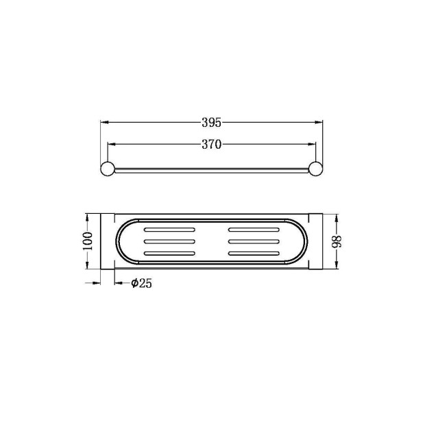 NERO - MECCA Metal Shelf