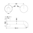 NERO - KARA Progressive Wall Basin/Bath Set 160/185/230mm Spout