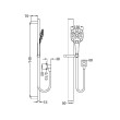 NERO - RAIN 3 Function Rail Shower (Square Head)