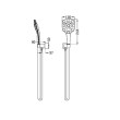 NERO - RAIN Shower Bracket 3 Function (Square)