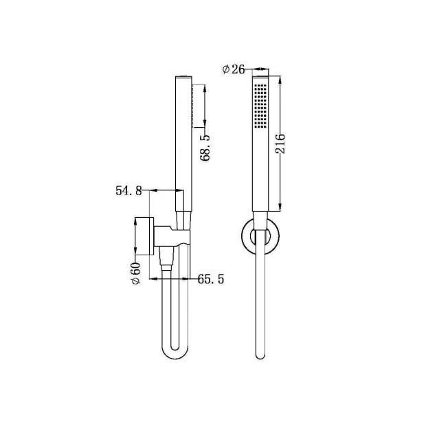 NERO - Round Shower Bracket