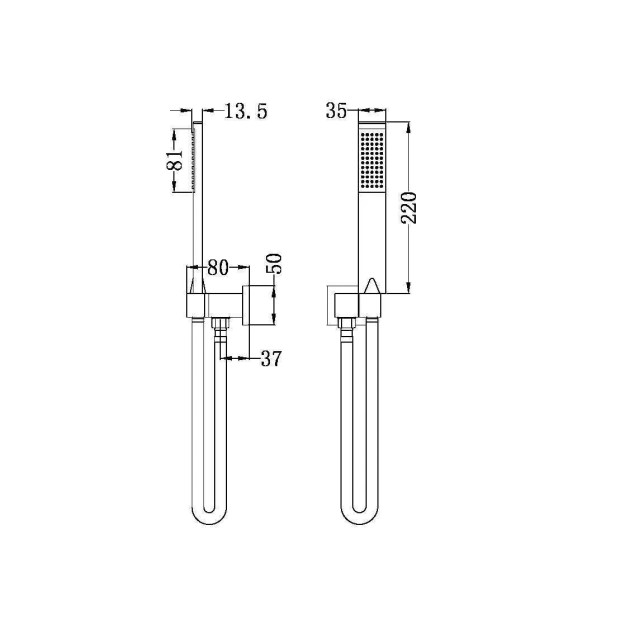 NERO - VIBE Shower Bracket (Slim)